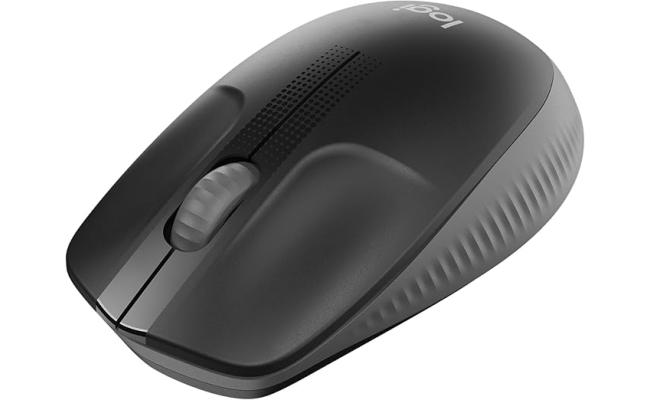 Logitech Wireless Mouse M190 Full Size Ambidextrous Curve Design - Charcoal